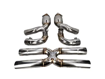 Silenziatore di scarico sportivo bypass x tubo con catalizzatori. Porsche 997.1 turbo - 99711102772 - 9M9711102772